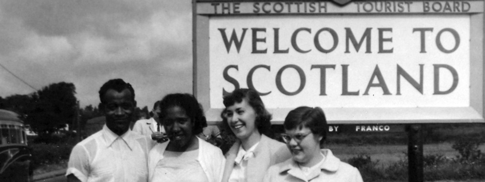 Floyd Ruth Robin Raydelle at Scotland sign