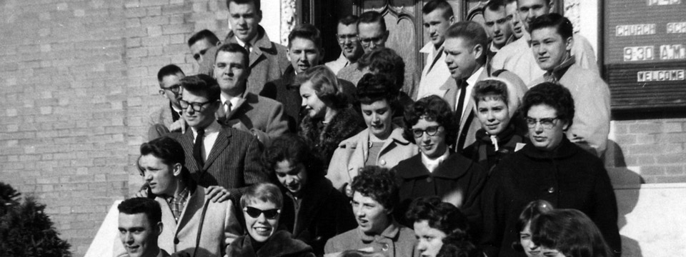 1960 choir members on steps